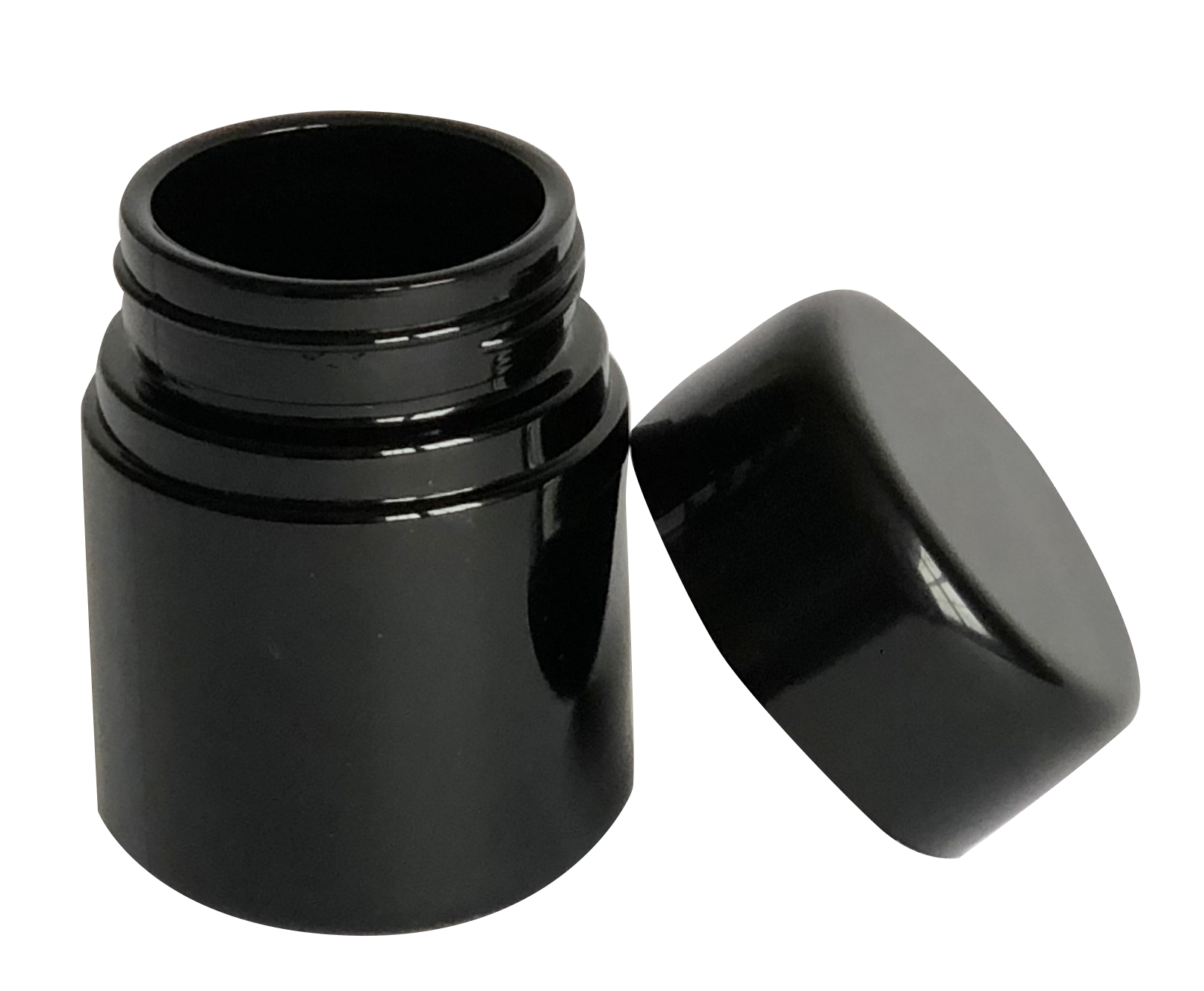 Download 3oz (80ML) Child Resistant Black Glass Jar w/ Black Dome Lid | Millcraft Packaging Solutions